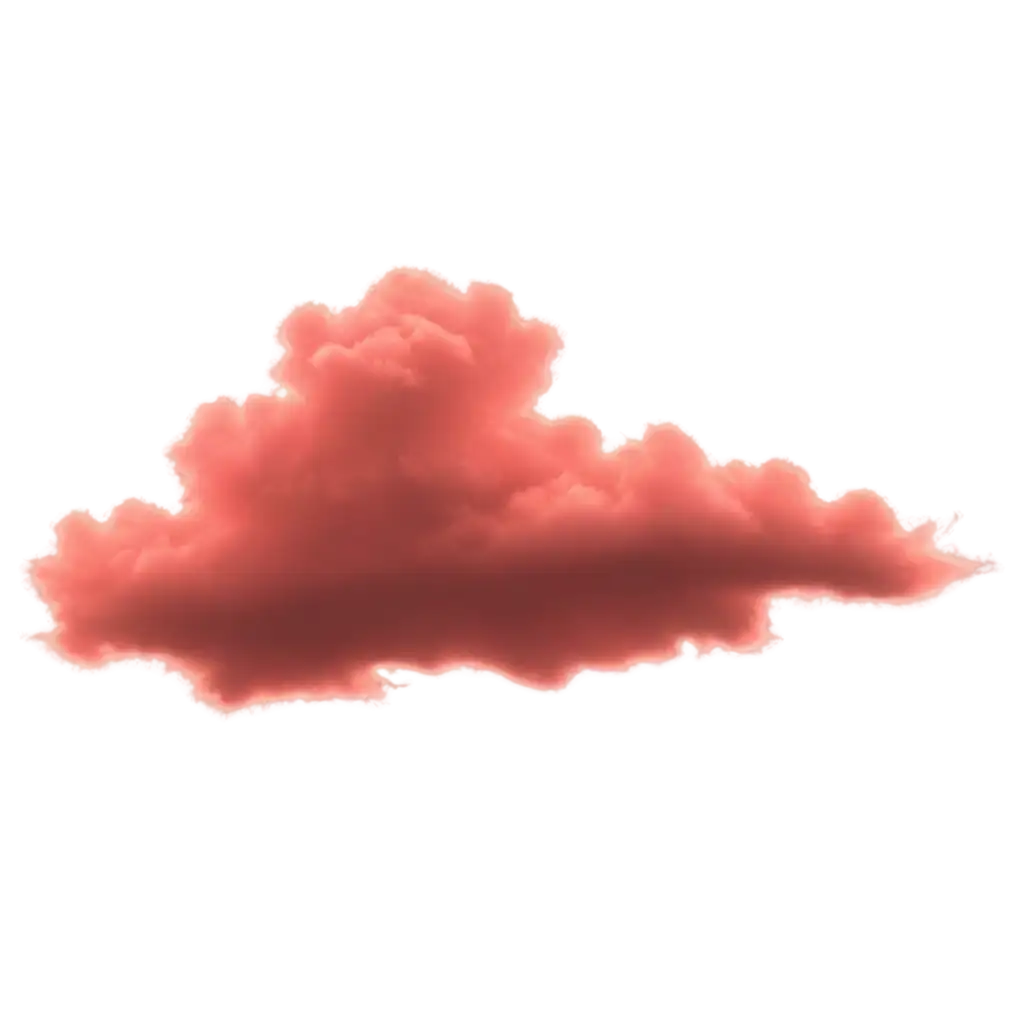 Delicate-Red-Fluffy-Cloud-PNG-Image-Against-a-Clear-Sky-High-Quality-and-Versatile-Design