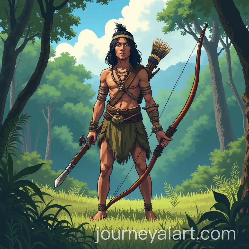 PreColonial-Filipino-Hunter-in-a-Lush-Forest-Setting