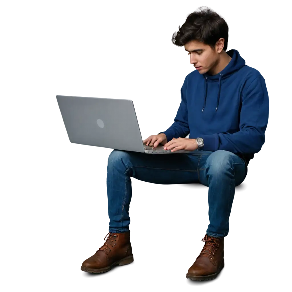 HighQuality-PNG-Image-of-a-Person-Working-on-a-Laptop-at-Night-AI-Art-Prompt