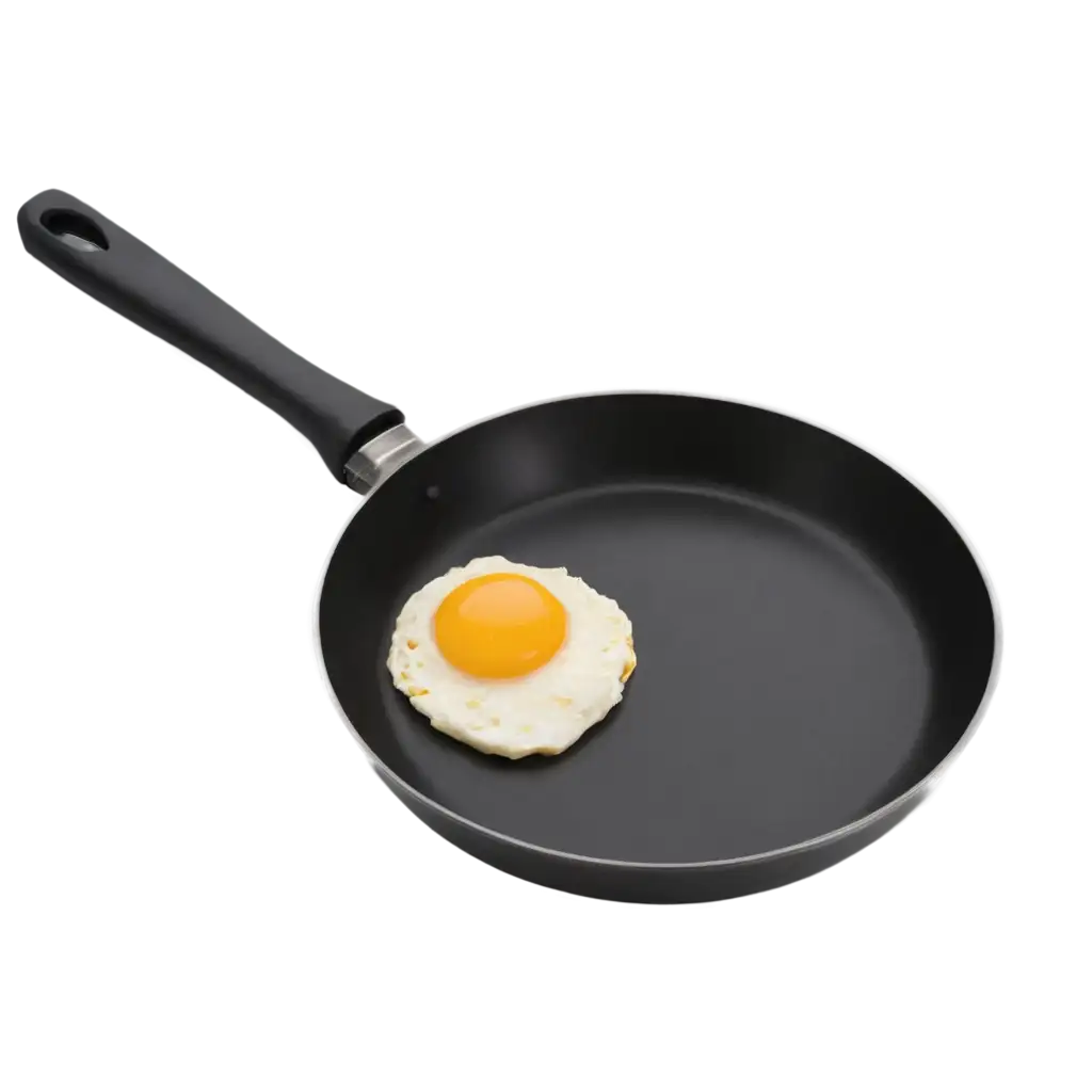 Frying pan with egg