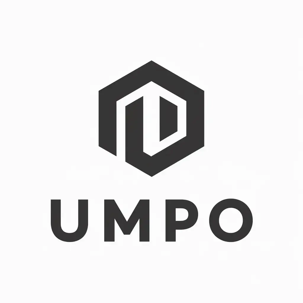 a vector logo design,with the text "UMPO", main symbol:Rhombus,Moderate,be used in Technology industry,clear background