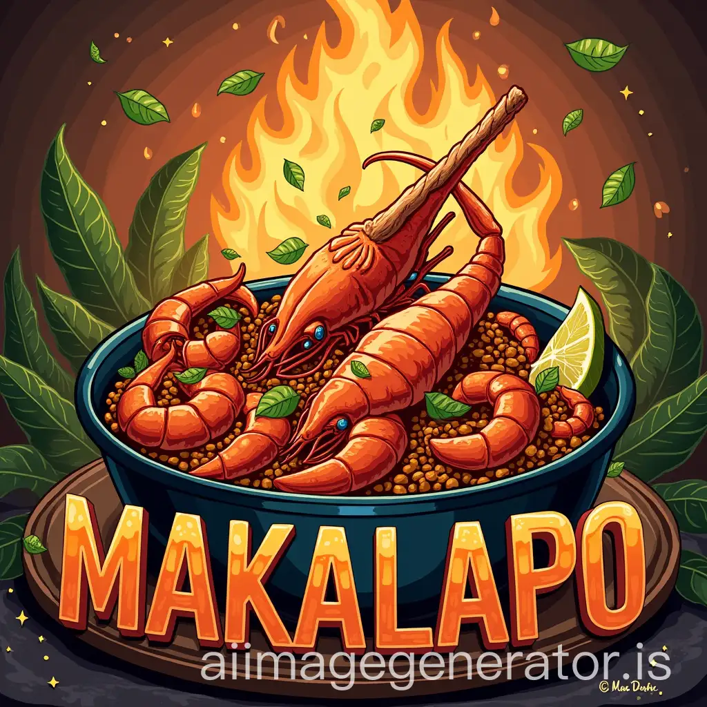 Create a banner for makalapo a a seafood boil restaurant in flic en flac, Mauritius. make the banner and give me the image