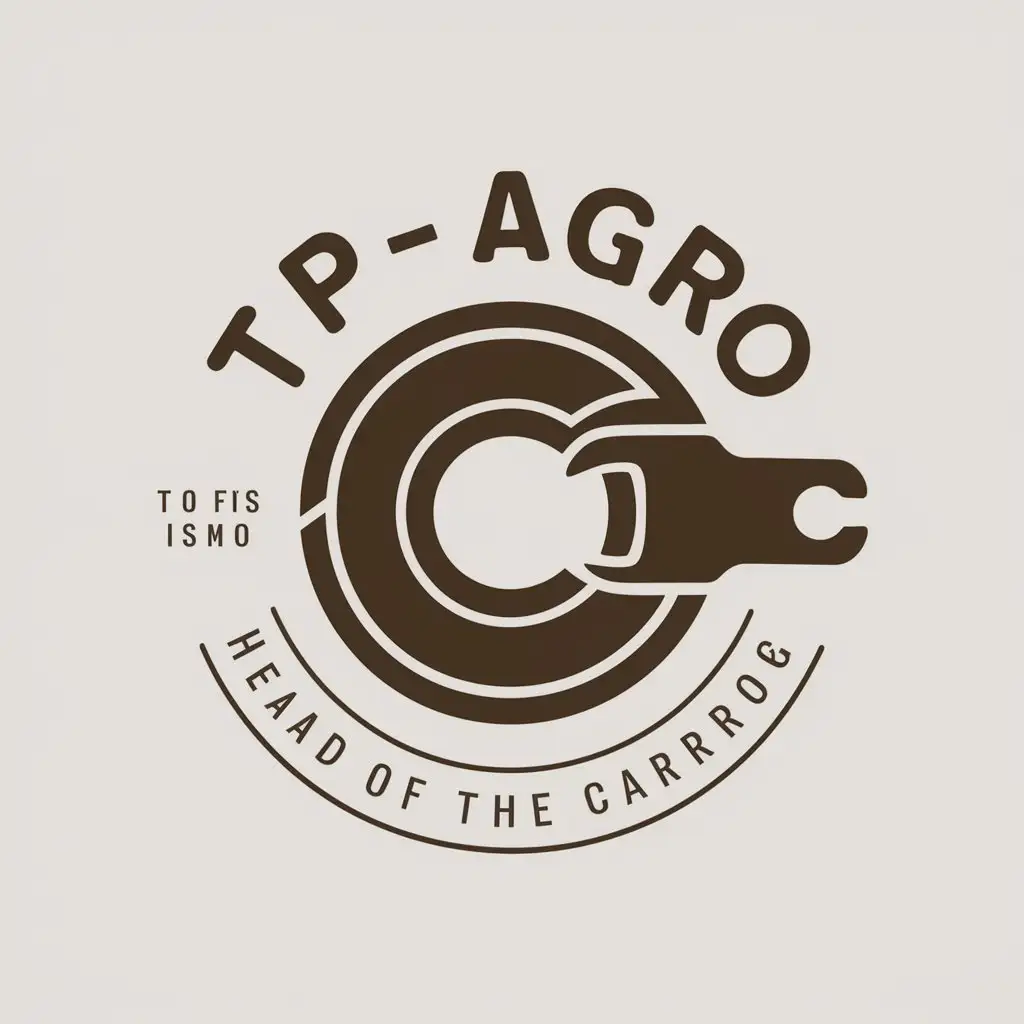 LOGO Design For TppAgro Vector Design with Carob Wrench Symbol