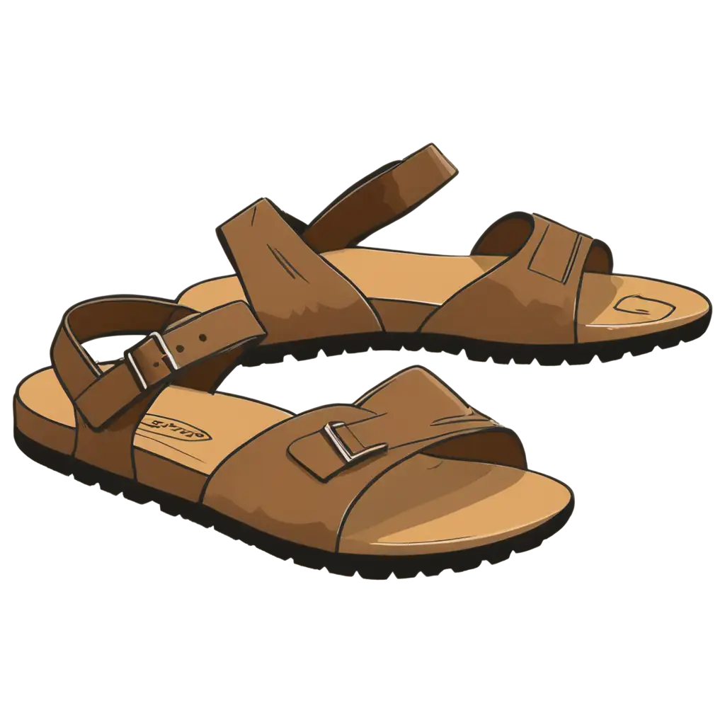 Cartoon-Sandals-and-Shoes-PNG-Image-Playful-Footwear-Illustration