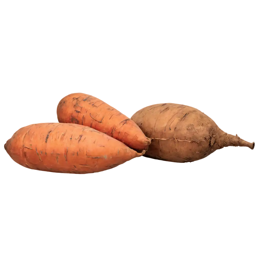 Side-View-of-Sweet-Potatoes-PNG-Image-HighQuality-Transparent-Format-for-Versatile-Use