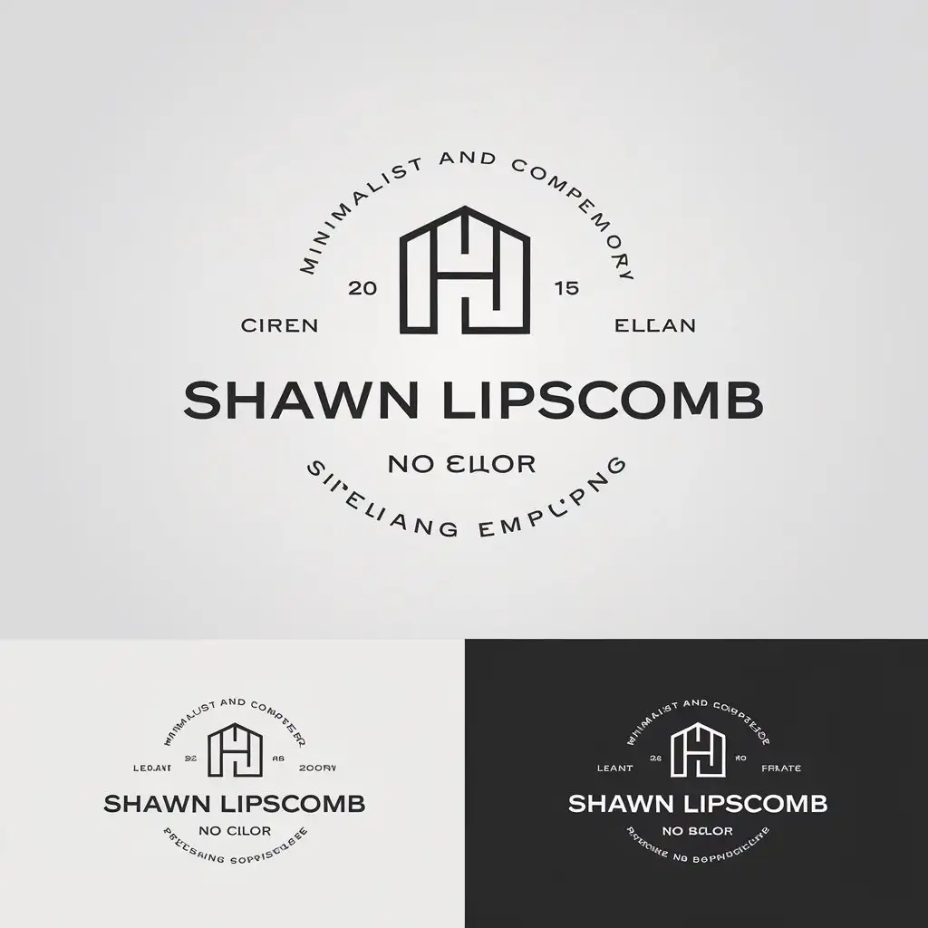 LOGO Design for Shawn Lipscomb Minimalist Real Estate Logo with Custom Typography and Clean Lines