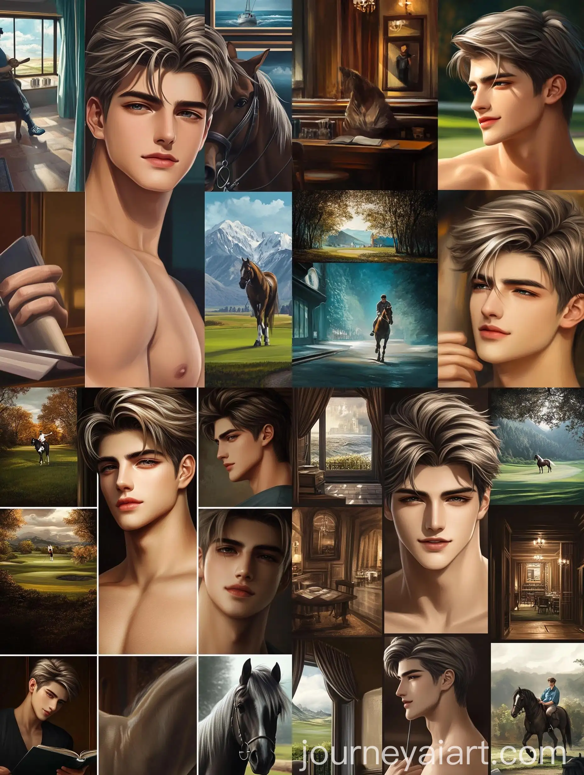 Versatile-Person-in-Various-Activities-Sports-Horse-Riding-Reading-Golfing-and-Dining