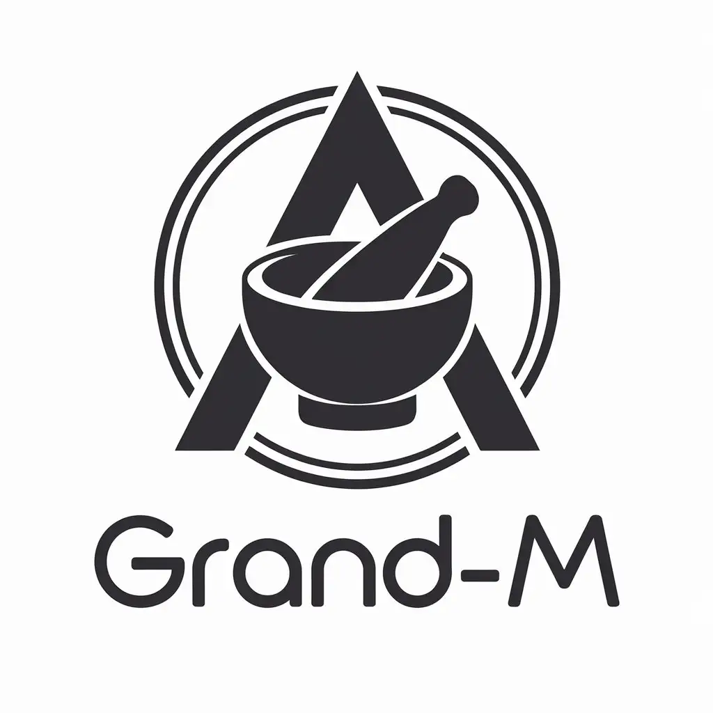 LOGO-Design-for-GrandM-Vector-Logo-with-Apteka-Symbol-for-Medicine-and-Pharmaceutics