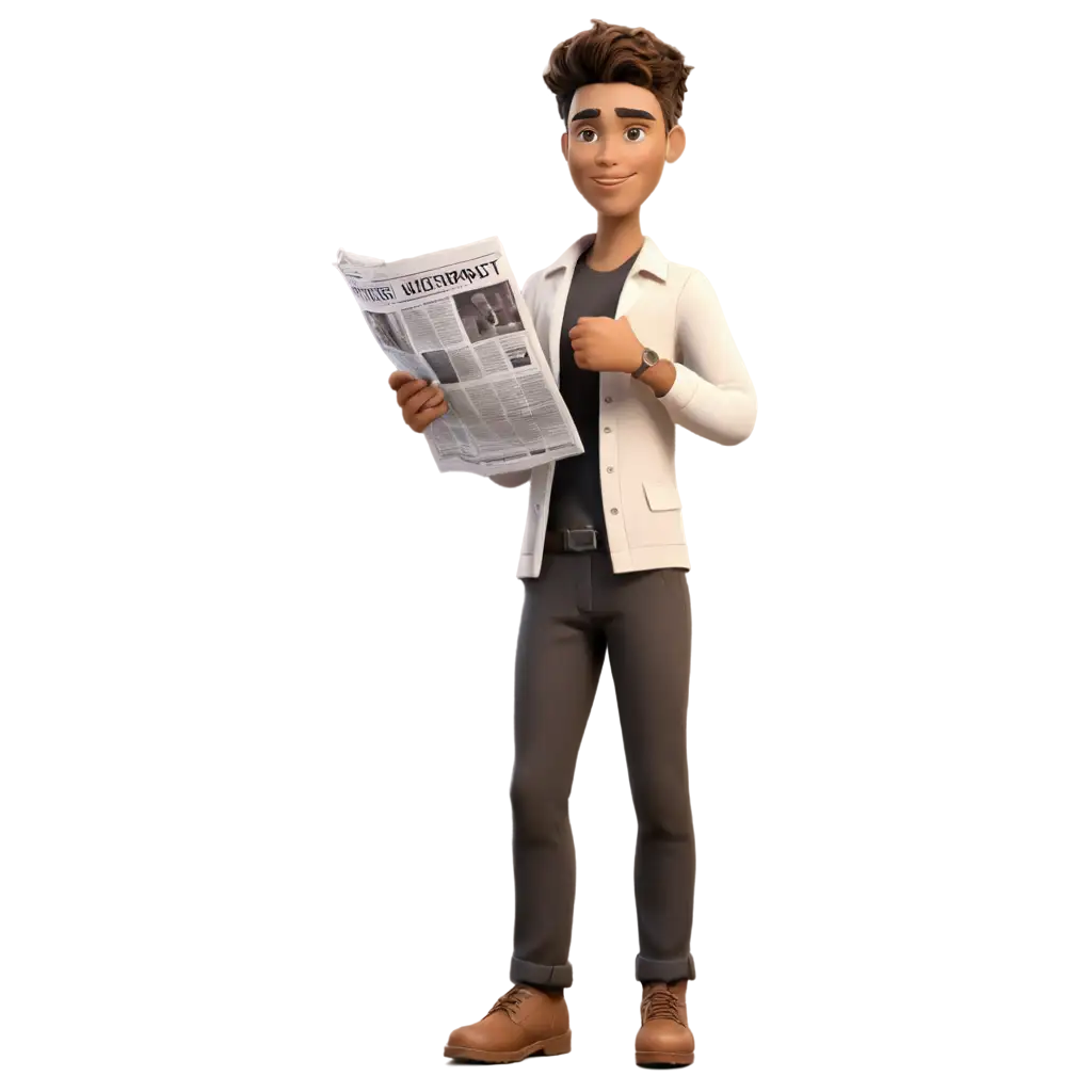 Character-Avatar-Holding-an-Open-Newspaper-PNG-Image