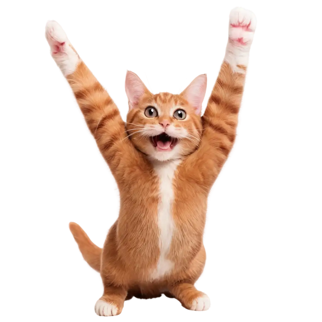 Excited-Cat-PNG-Image-HighQuality-and-Clear-Expression-of-Feline-Joy