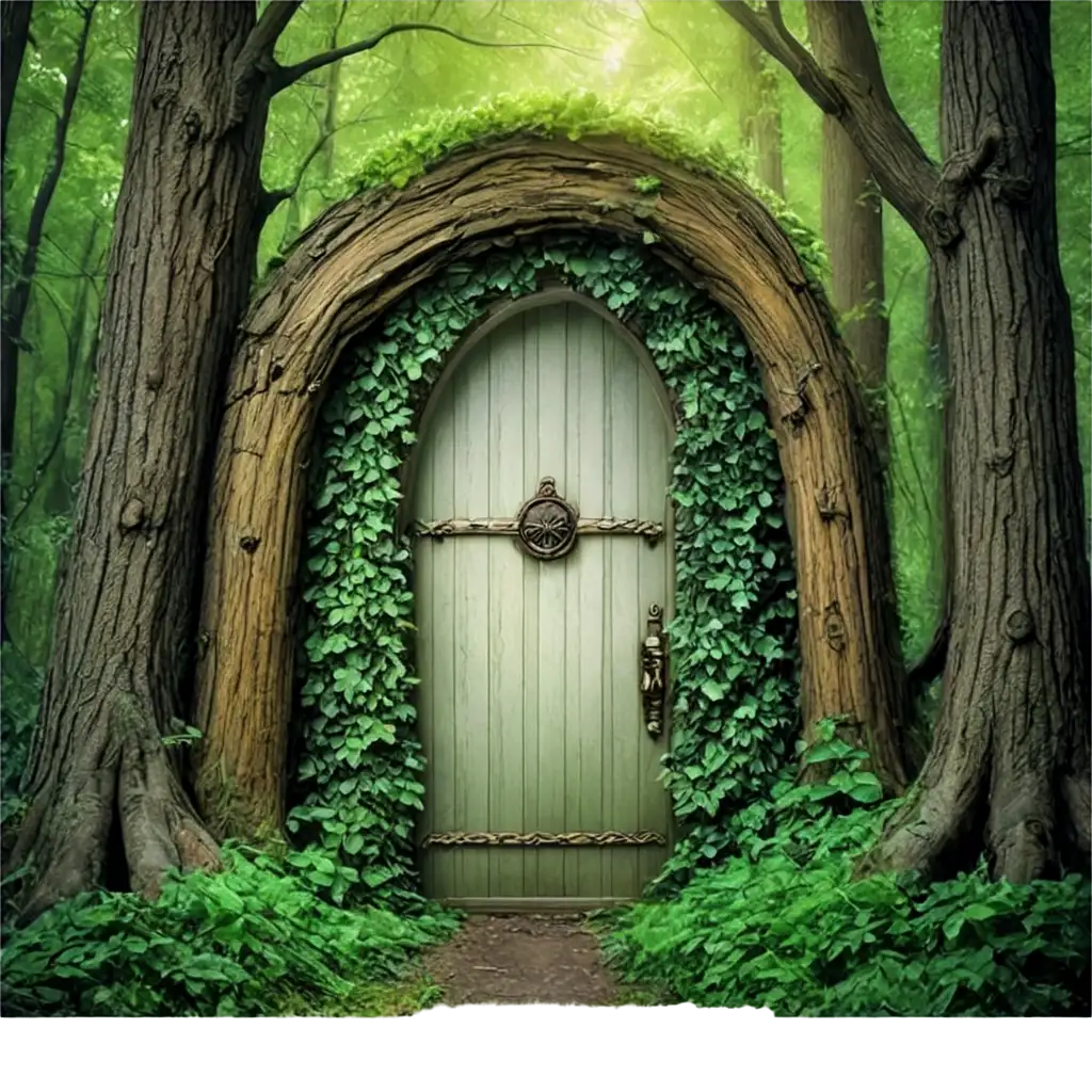 Enchanting-Deep-Forest-with-Magical-Door-PNG-Image-for-Captivating-Online-Presence