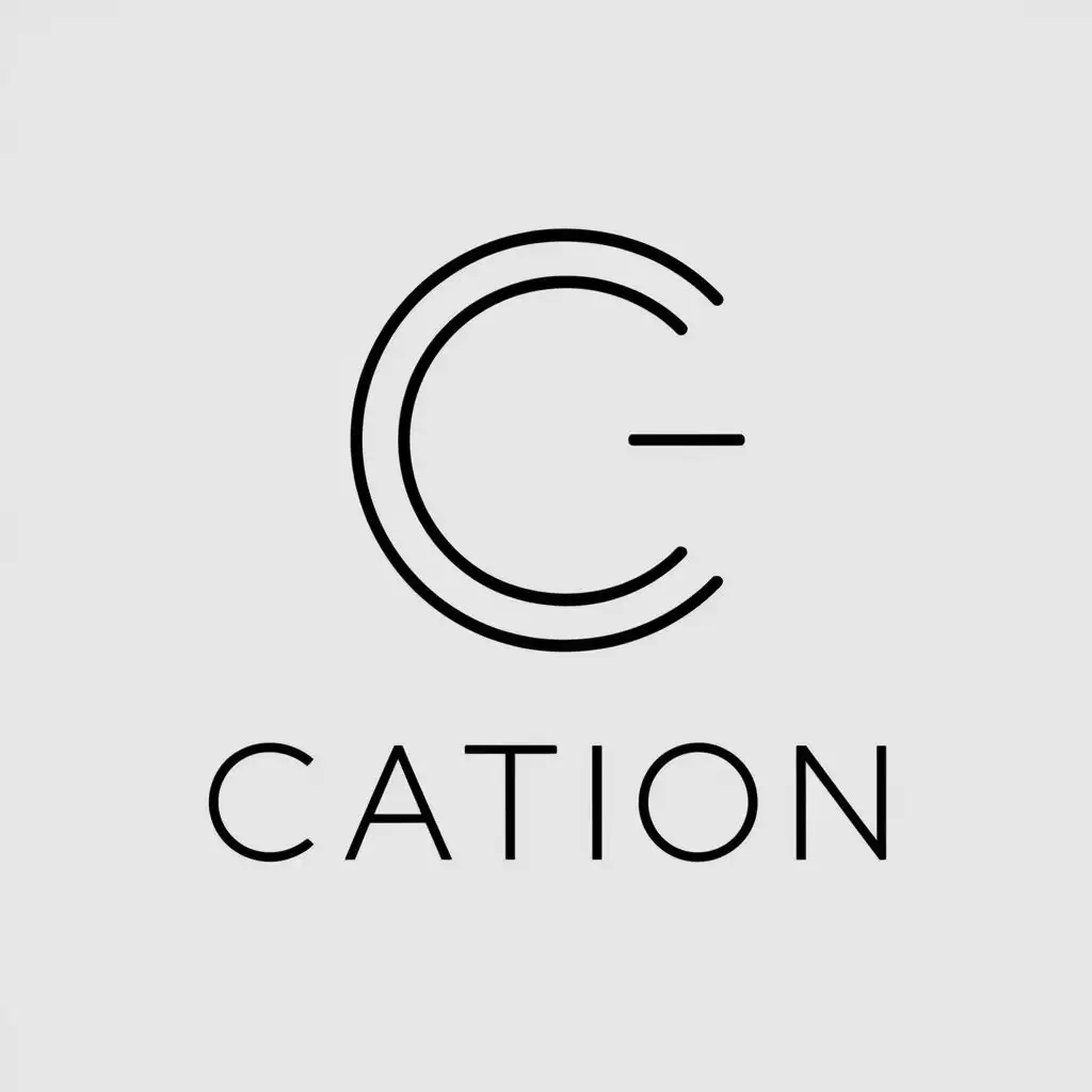 LOGO Design for Cation Minimalist C Symbol for Versatile Use Across Industries with Clear Background