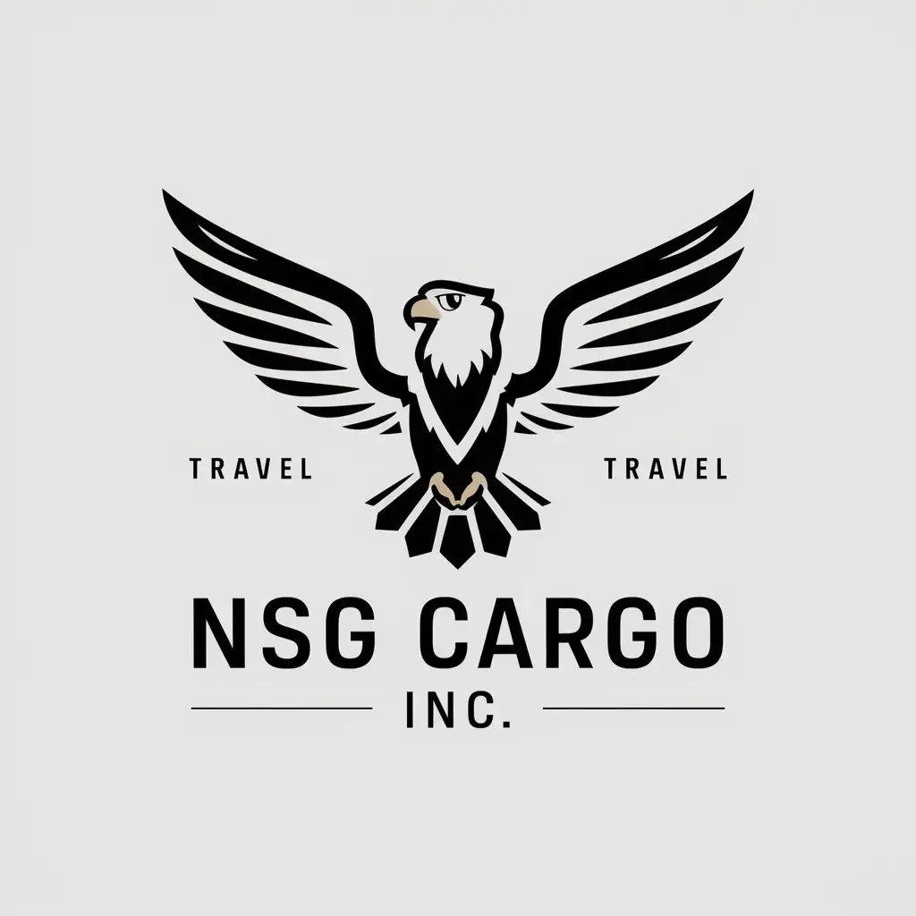 LOGO Design For NSG CARGO INC EagleHawk Symbol in Vector Style for Travel Industry