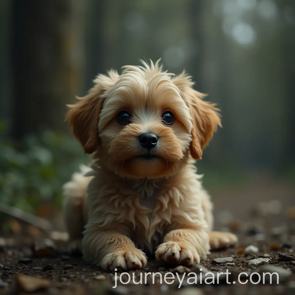 Lost-Puppy-in-a-Quiet-Urban-Alley