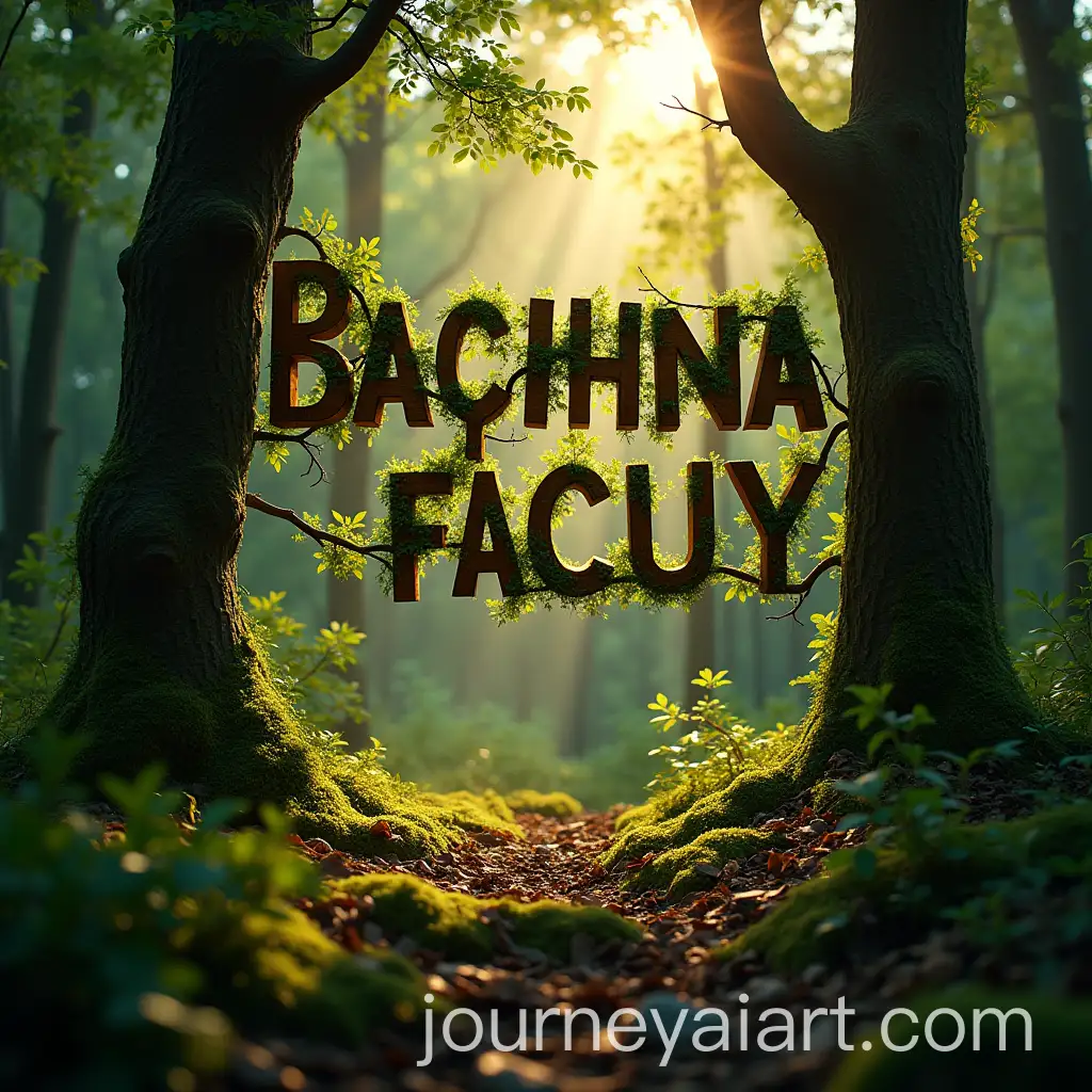 Golden-HourAI-Image-Prompt-Expansion-Forest-Scene-with-Ukrainian-Phrase-in-Tree-Branches