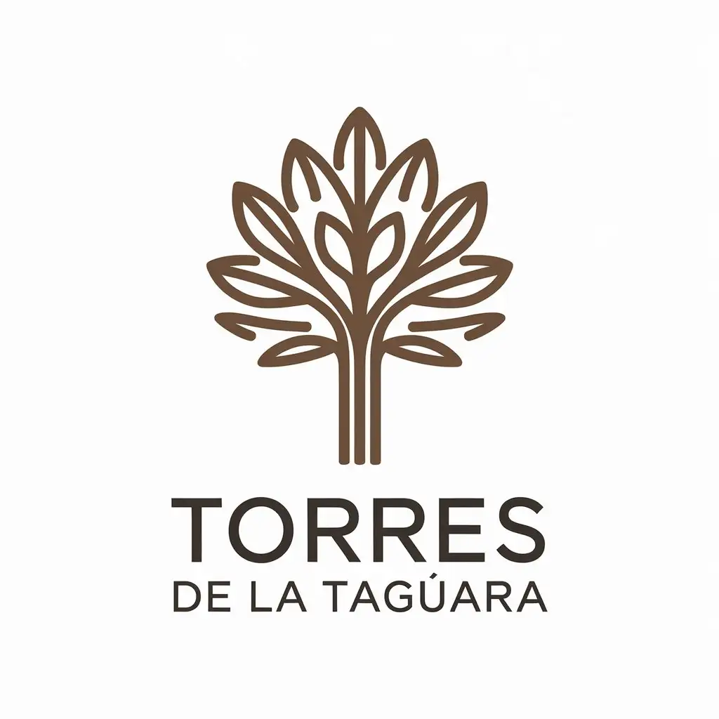 LOGO Design for Torres De La Tagara Handroanthus Chrysanthus Tree in Minimalistic Style for Real Estate