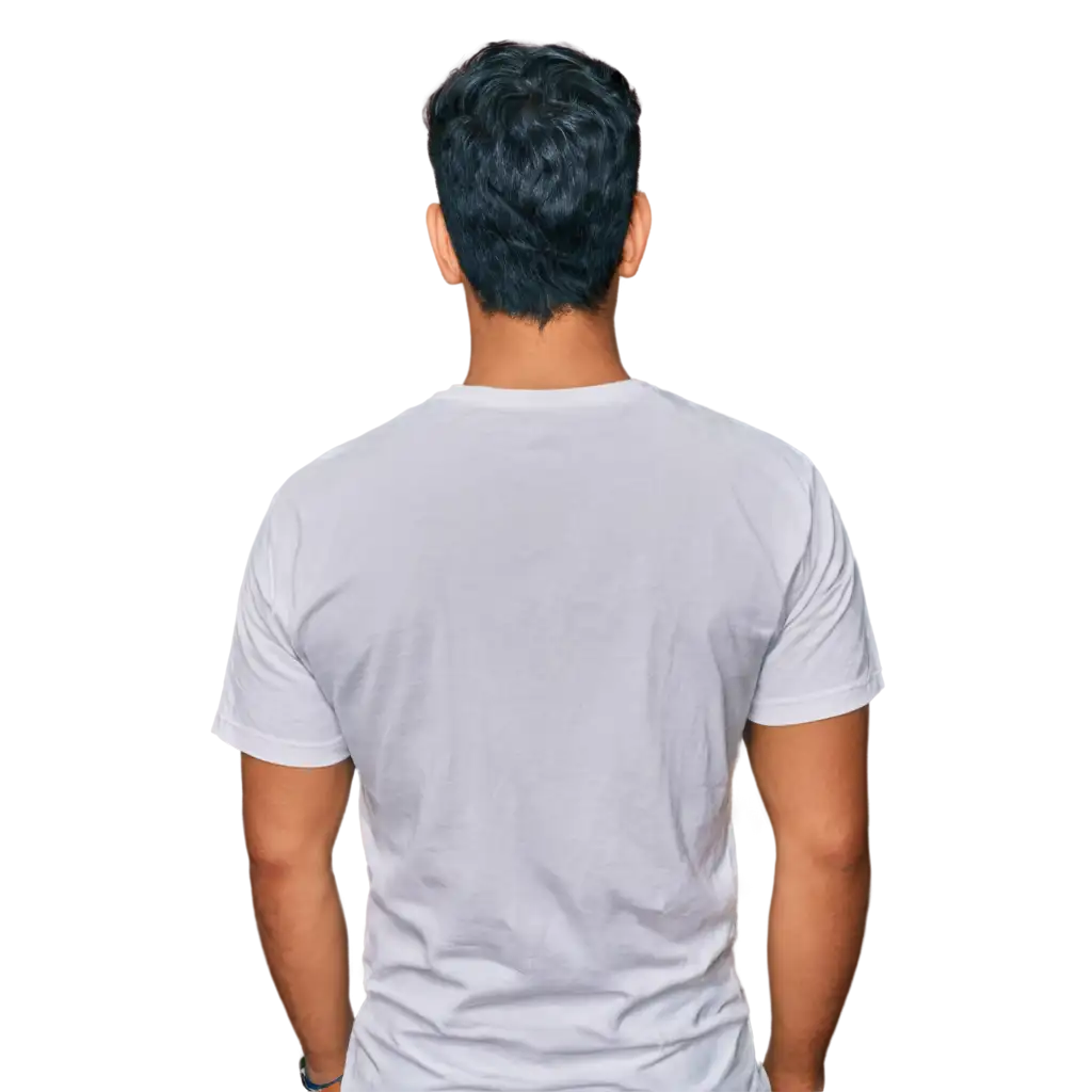 Desi-Man-Showing-Back-of-His-White-TShirt-PNG-Image-HighQuality-Transparent-Background
