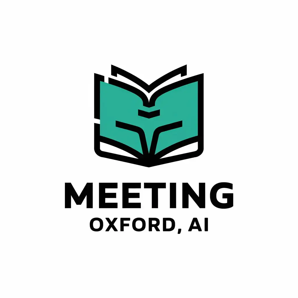 LOGO Design for Meeting Oxford AI Book Symbol for Technology Industry with Clear Background