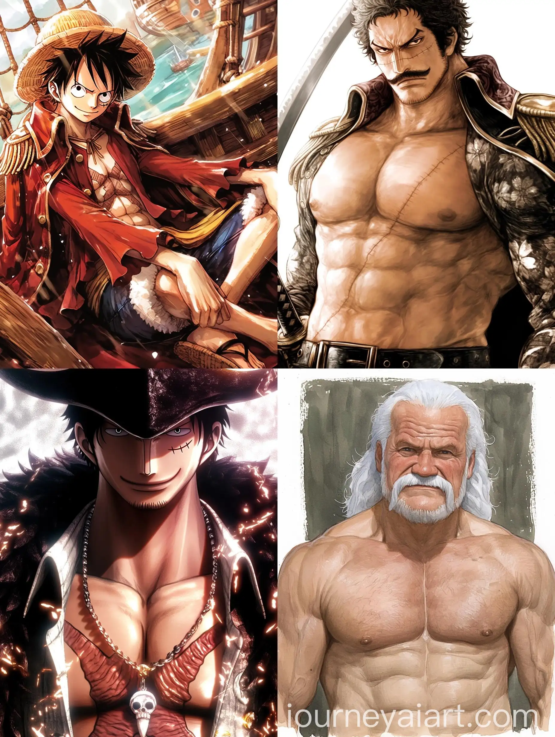 Watercolor-Pirate-Character-Inspired-by-One-Piece-Manga