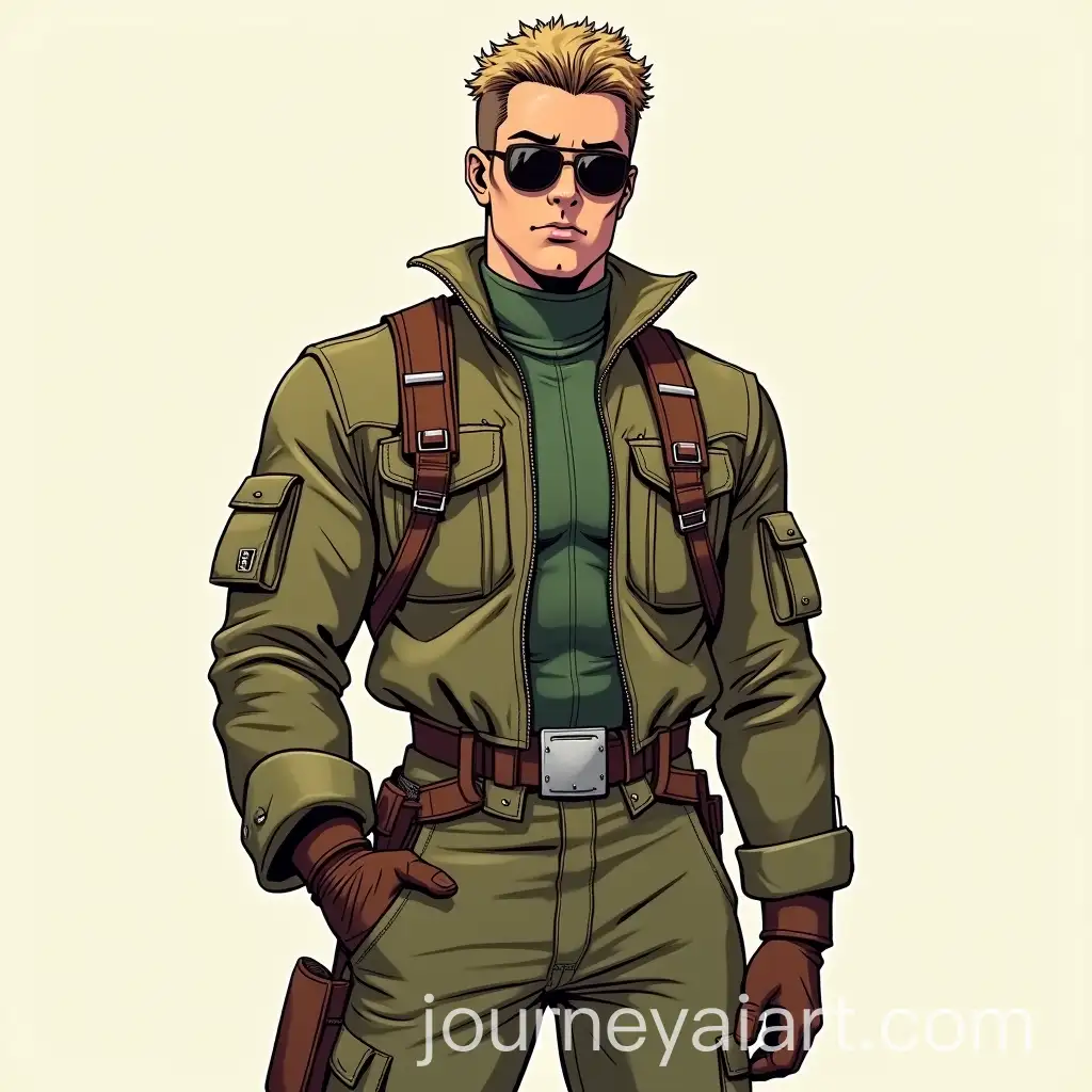 Hero-in-Fighter-Pilot-and-MarineInspired-Uniform-Illustration
