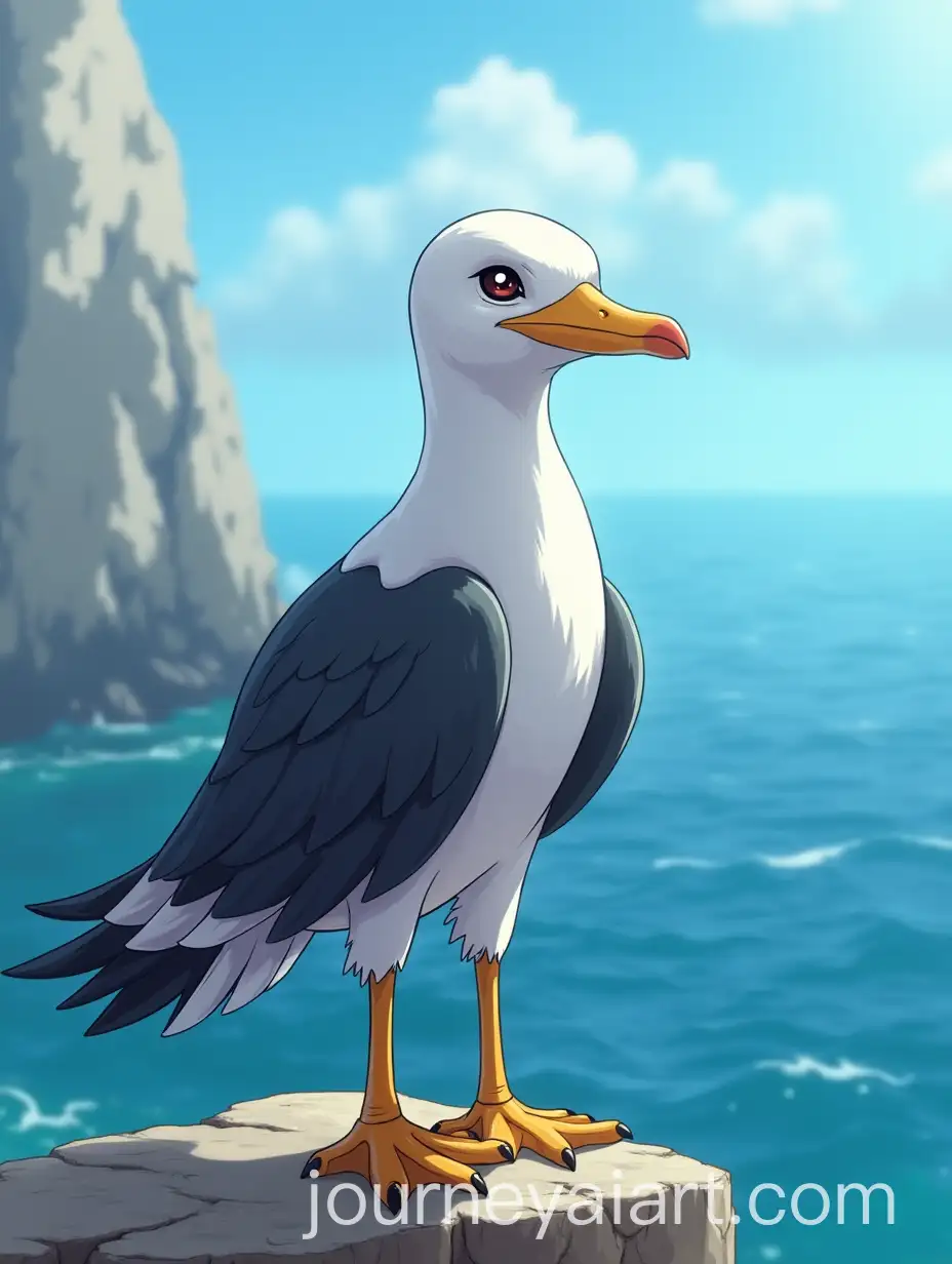 Kenku-with-Seagull-Features-on-Ocean-Cliff