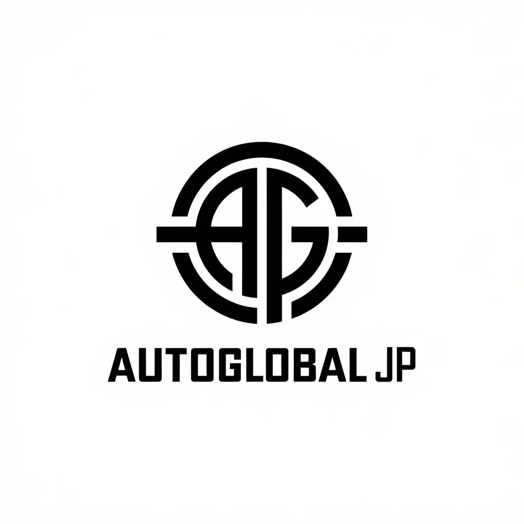 LOGO Design for AutoGlobal JP Vector Style with AG JP Symbol for Automotive Industry