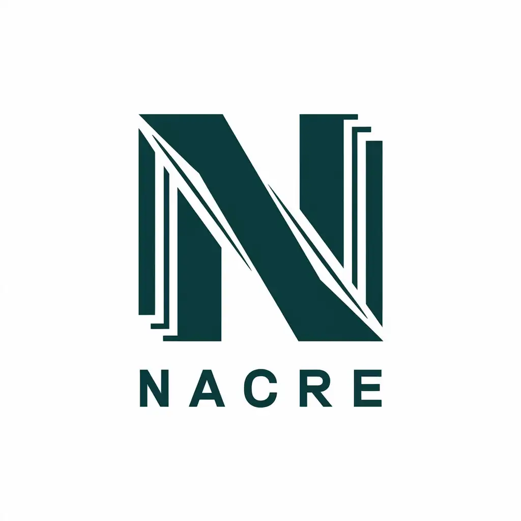 a vector logo design,with the text "NACRE", main symbol:N,Moderate,be used in Others industry,clear background