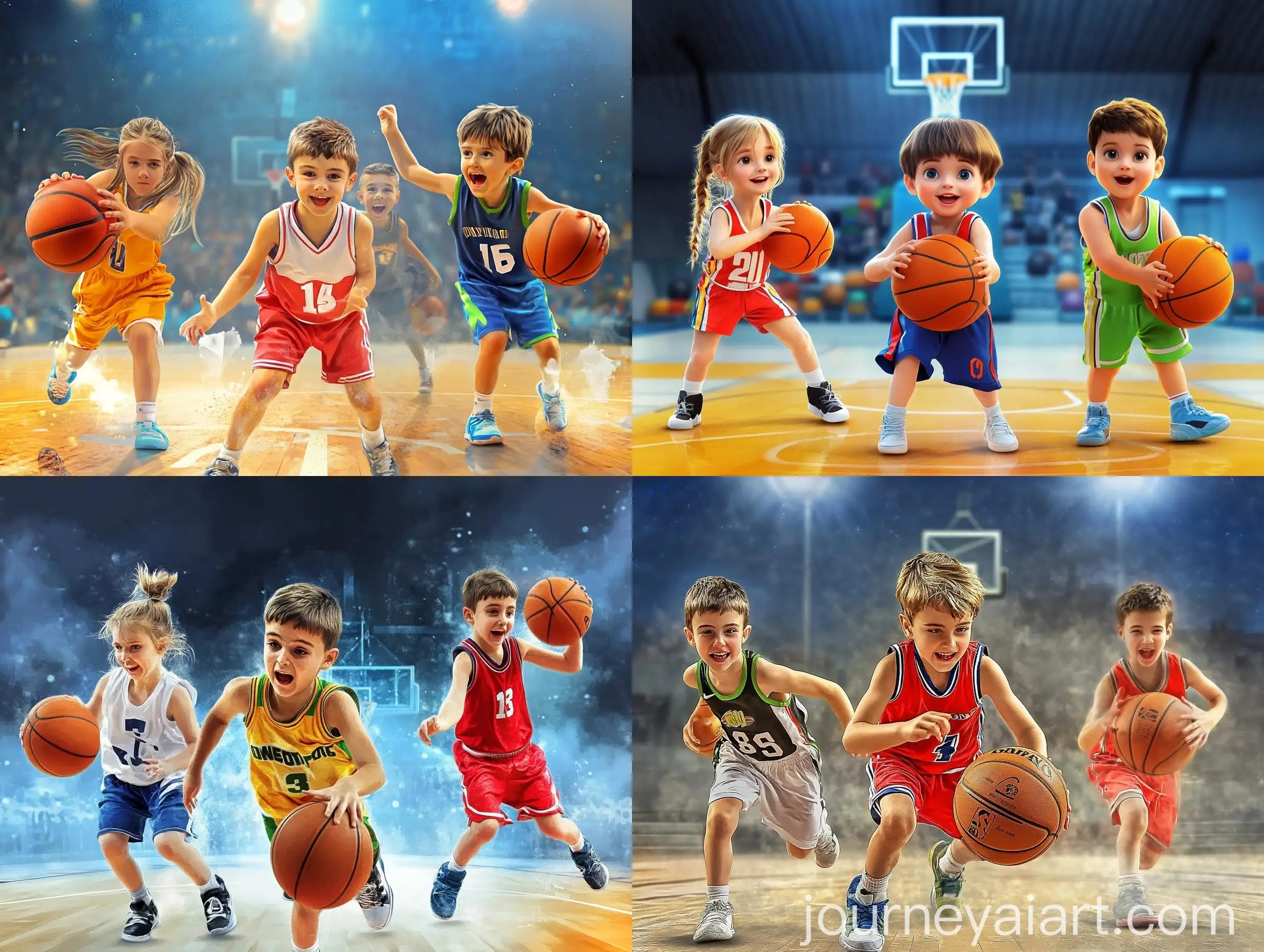 Children-Playing-Basketball-Training-Session