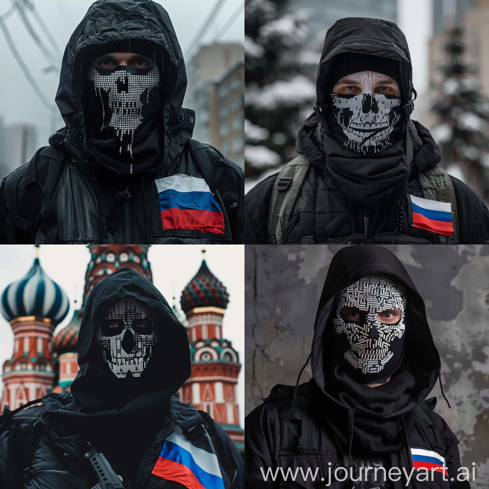 Anonymous-Hacker-with-Binary-Skull-Mask-in-Moscow-with-Russian-Flag-Background