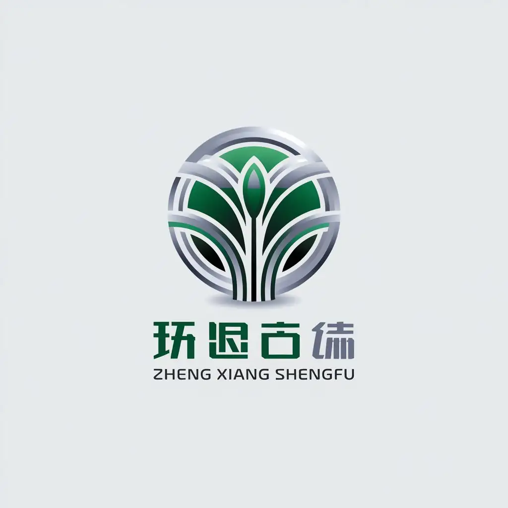 LOGO-Design-for-Zheng-Xiang-Shengfu-Minimalist-Lilies-with-Metal-Green-and-Aluminum-Aesthetics