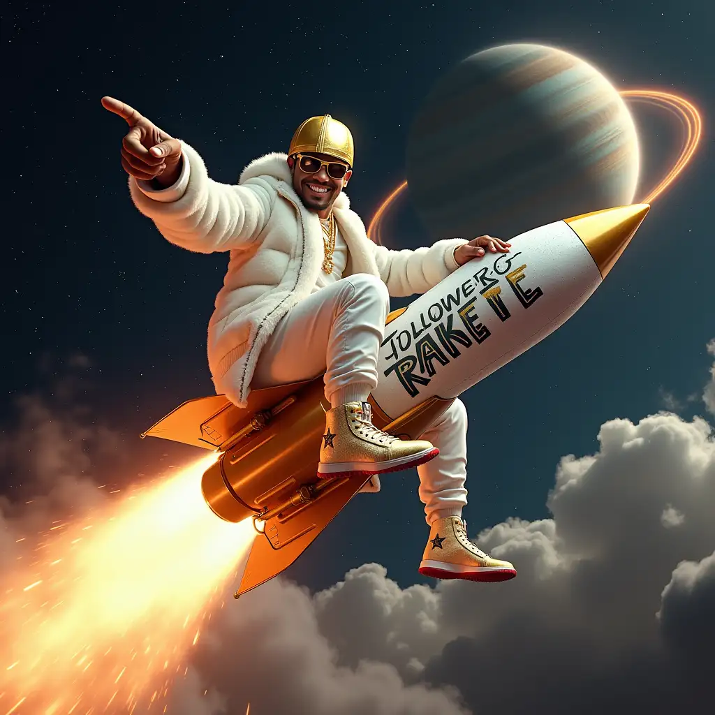 Cool-Hip-Hopper-Riding-a-Hip-Hop-Rocket-in-Space-with-Graffiti-Follower-Rakete-and-Glowing-Planet