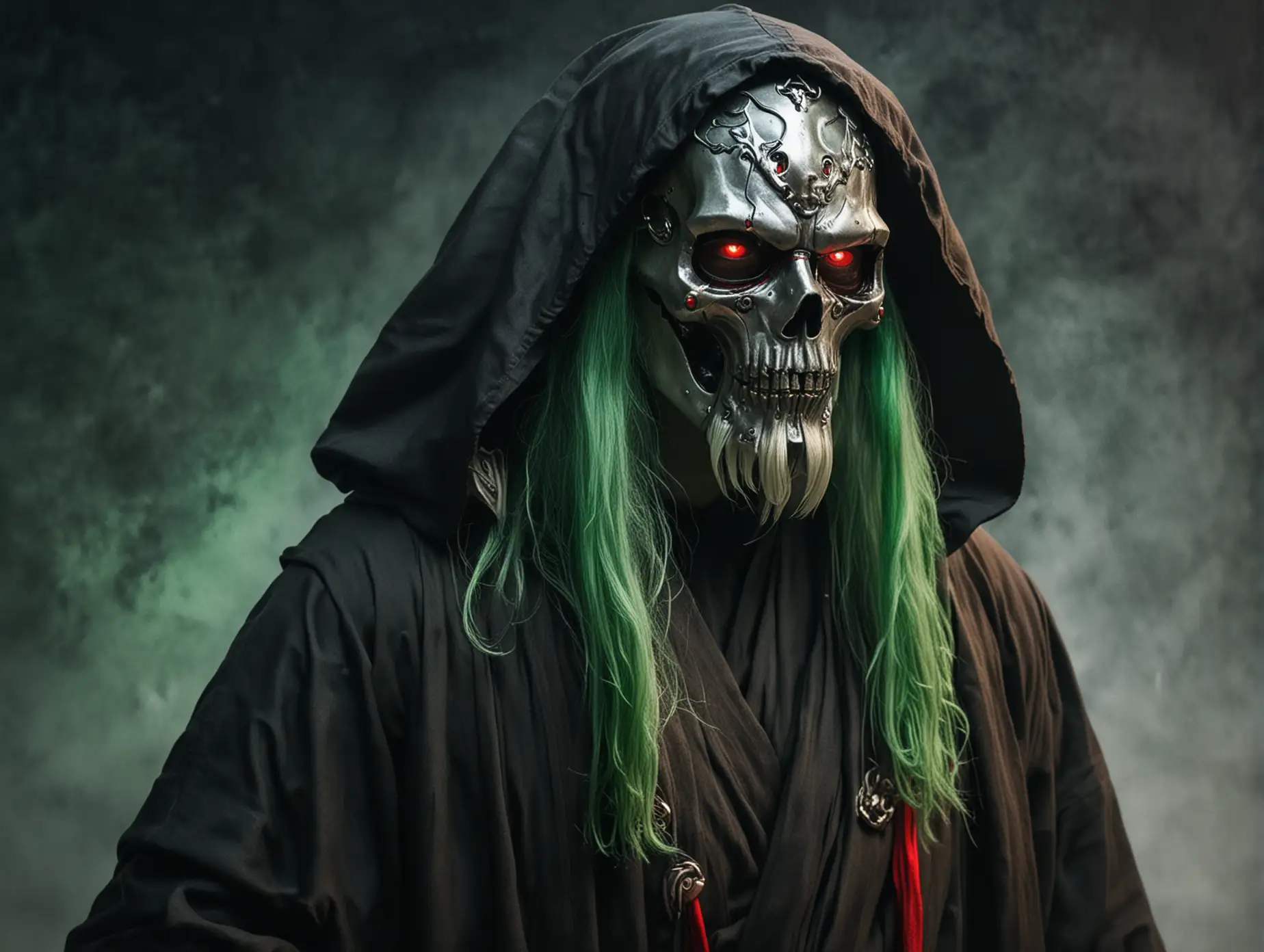 Jedi-Master-with-Green-Beard-and-Skull-Mask-in-Black-Robes