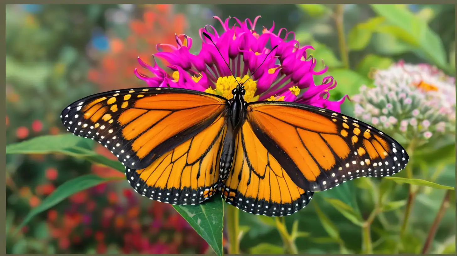 Surreal Monarch Butterfly in a DaliInspired Natural Wonderland