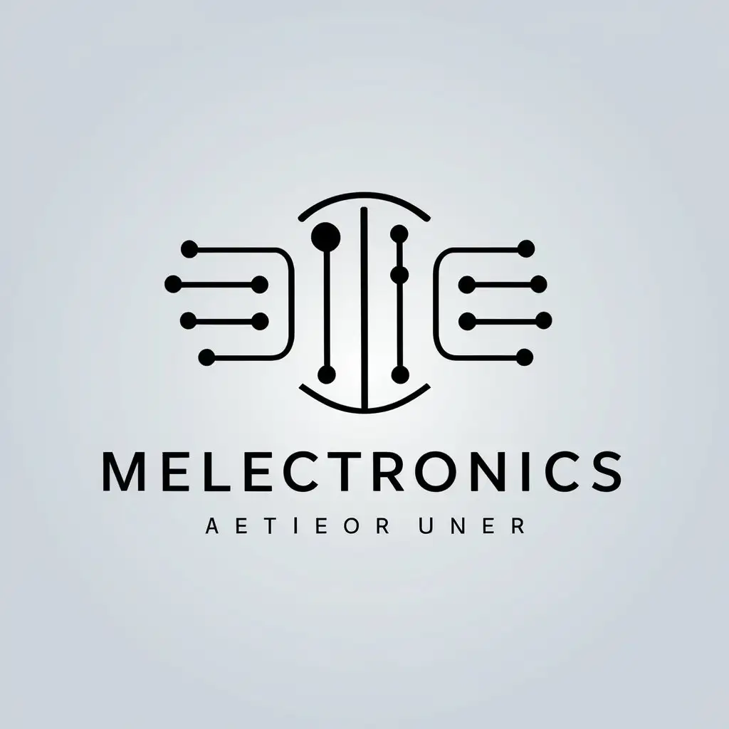 Logo Design for Melectronics Minimalistic Circuit Symbol in Technology Industry