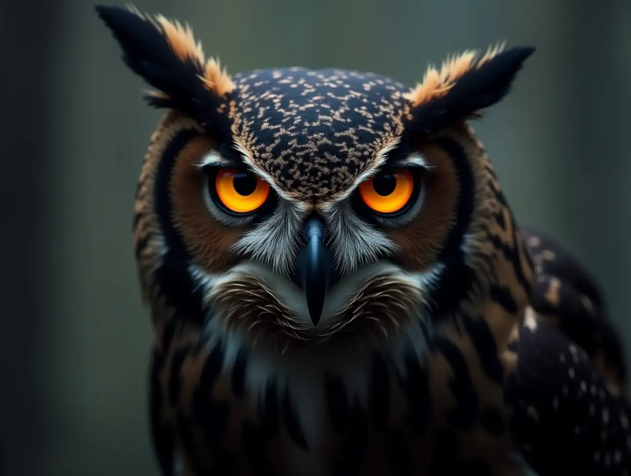 real aggressive dark owl