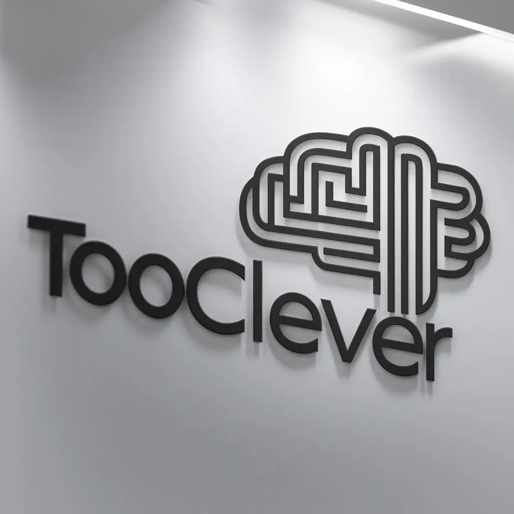 LOGO-Design-for-TooClever-Brain-and-Labyrinth-Theme-in-Education-Industry