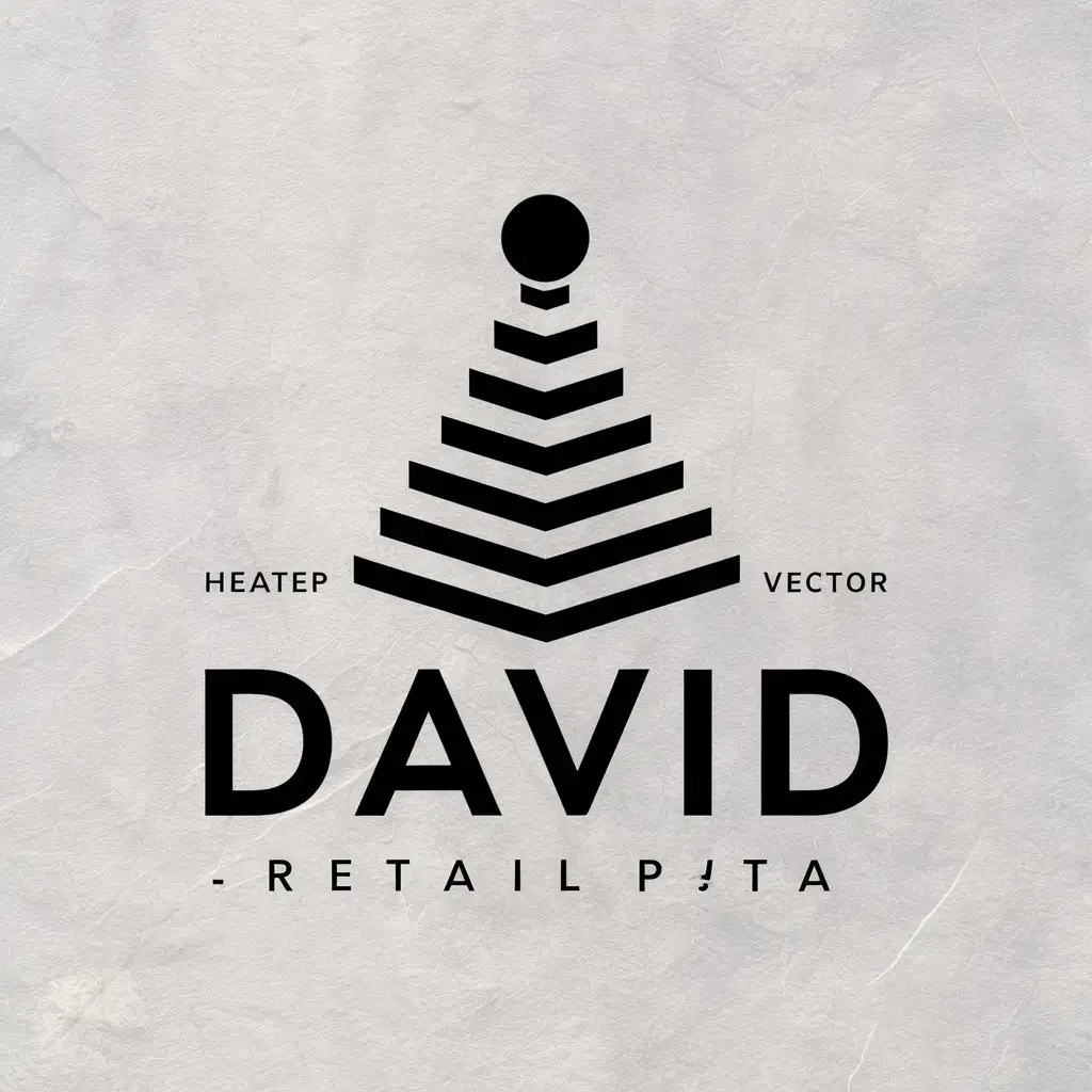 LOGO Design For DAVID Modern Pyramid with Sphere Emblem for Retail Industry