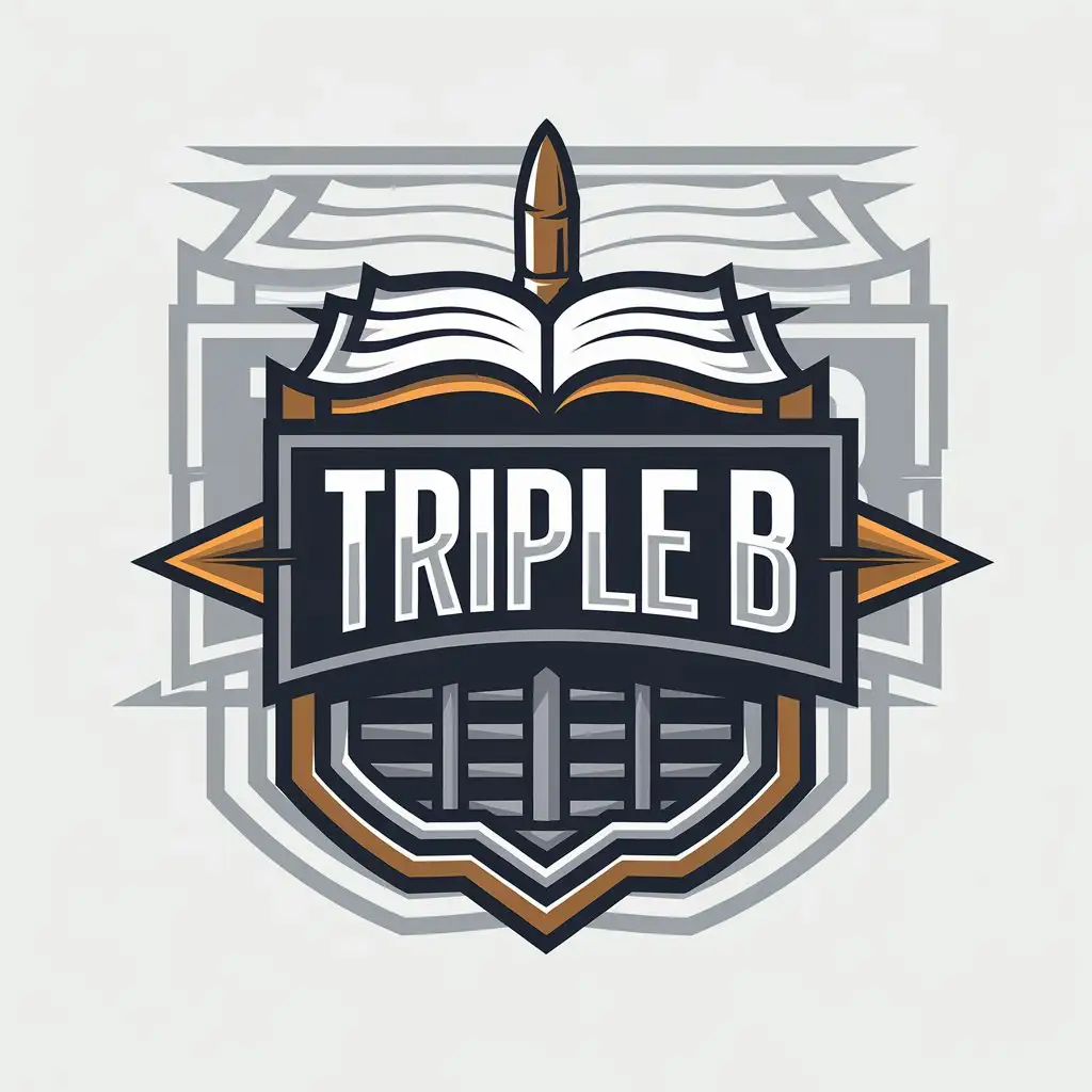 LOGO Design for Triple B Modern Bible Study Group with BBQ and Bullet Theme