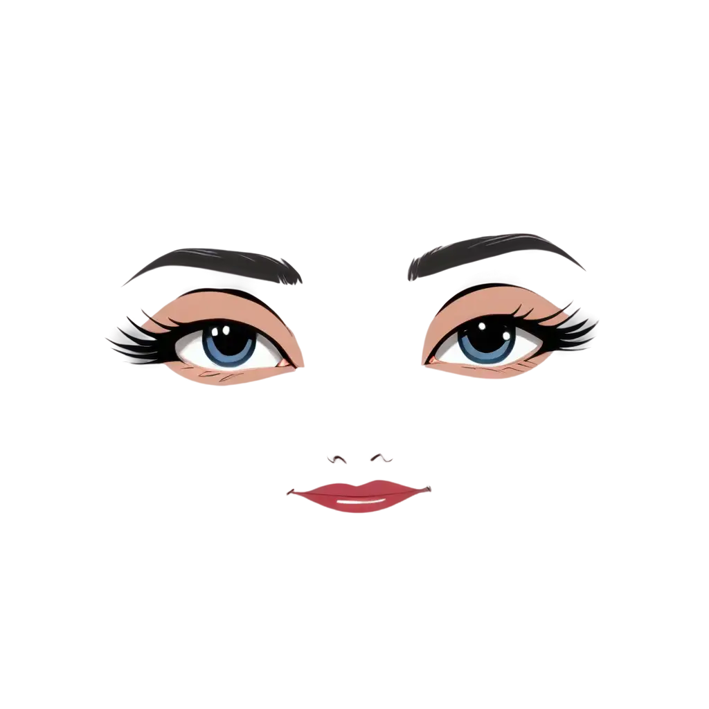 Beautiful-Cartoon-Girl-Face-PNG-HighQuality-Transparent-Image-for-Digital-Art-and-Design