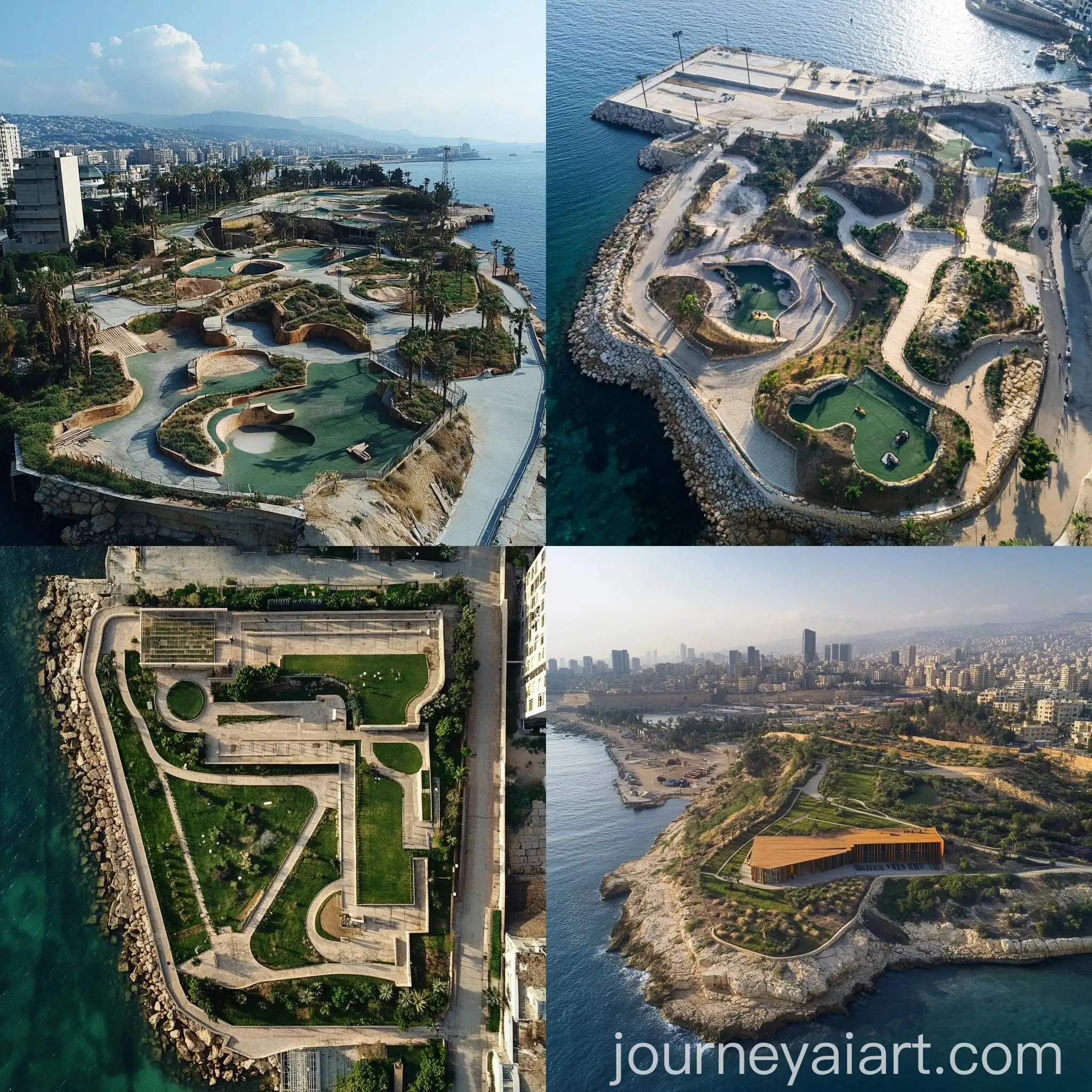 Outdoor-Shooting-Range-and-Airsoft-Field-Arena-with-Waterfront-Landscape