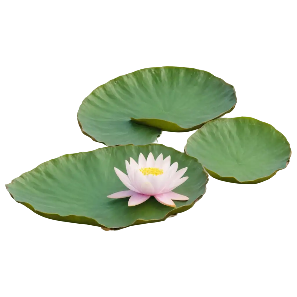 PNG-Image-of-Nymphaea-alba-Lotus-Flower-and-Leaf-Capturing-Natures-Elegance