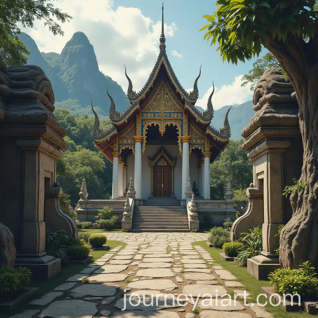 Ancient-Temple-Surrounded-by-Lush-Greenery-and-Mysterious-Atmosphere