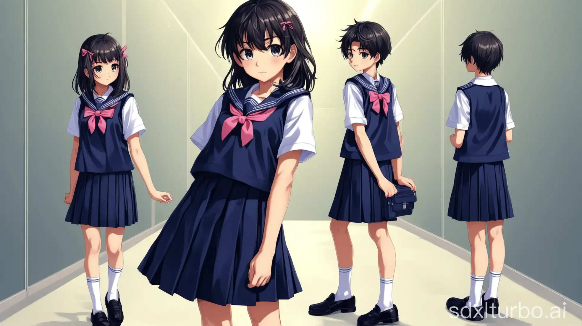 Teenage-Boy-in-Full-School-Seifuku-Uniform