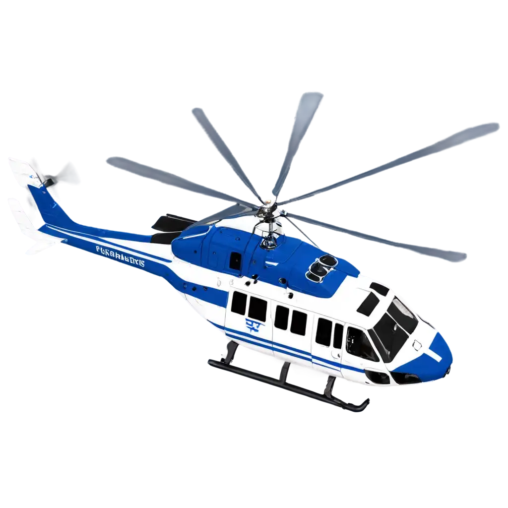 HighQuality-PNG-Image-of-a-White-and-Blue-Paramedic-Helicopter-for-Emergency-Response-Graphics