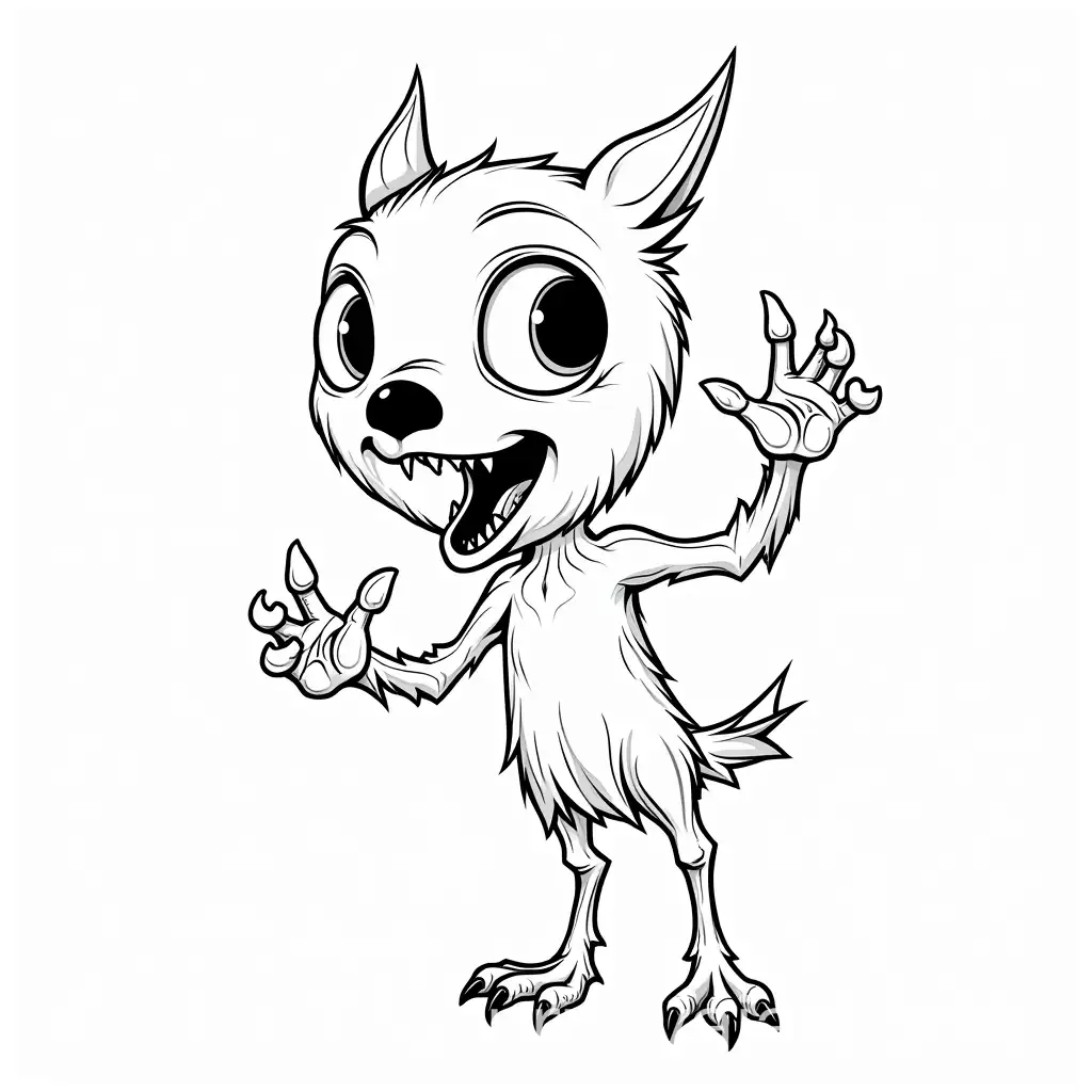 Bold-Line-Art-Halloween-Horror-Lark-for-Kids-Coloring-Book