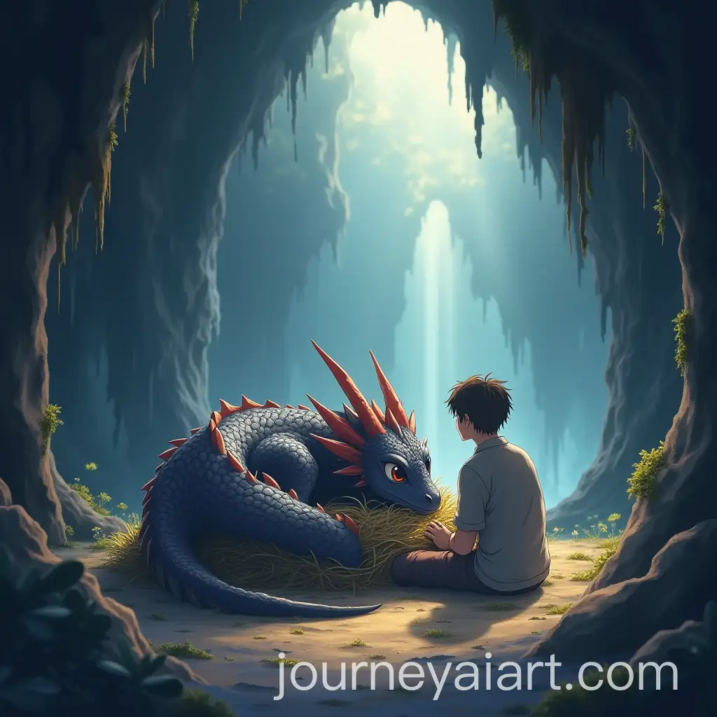 Female-Dragon-with-Anime-Features-and-a-Man-in-a-Magical-Cave-Nest