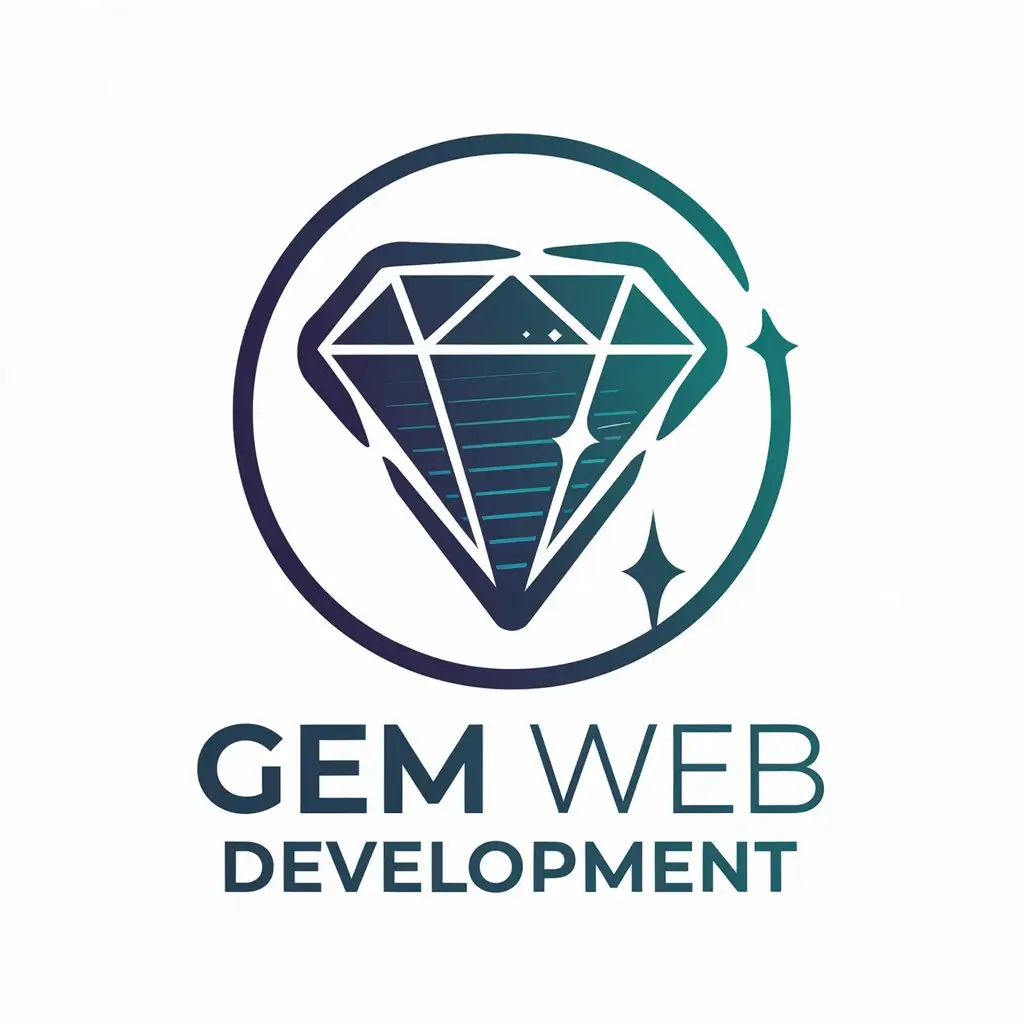 LOGO Design for GEM Web Development Vector Gem Symbol for Internet Industry