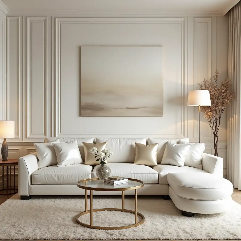 Elegant-Hollywood-Glam-Living-Room-in-Light-Beige-and-White-Colors