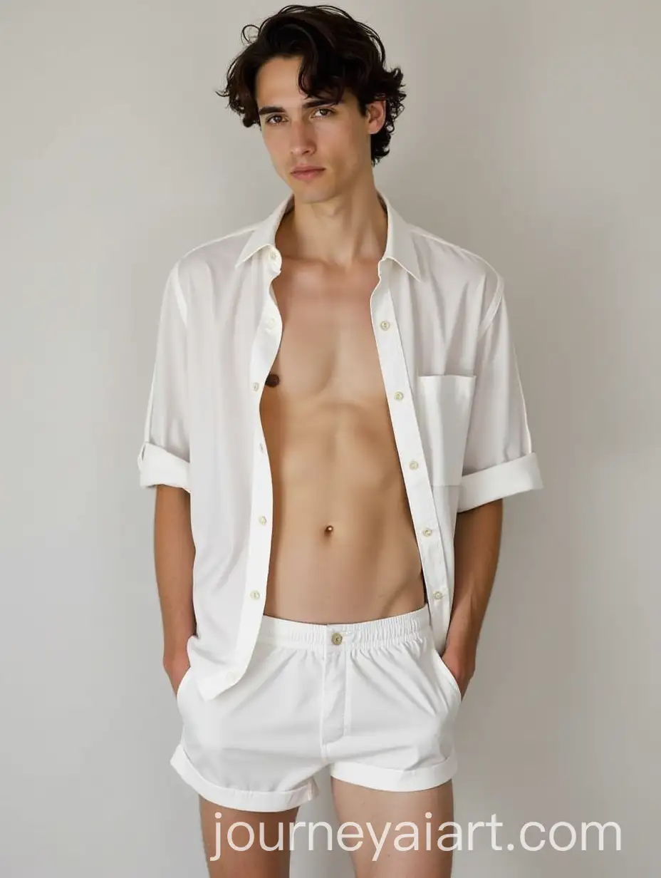 Timothe-Chalamet-Modeling-Calvin-Klein-White-Microshorts