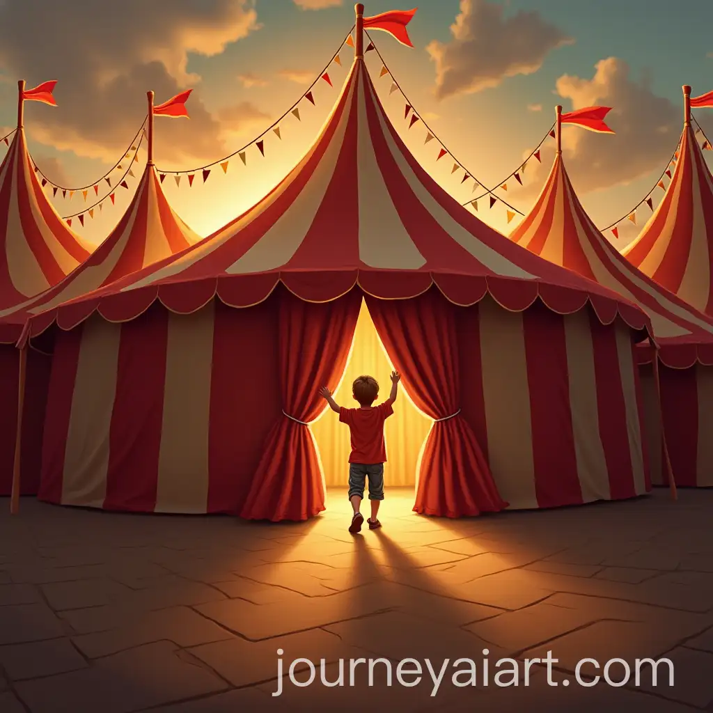 Boy-Entering-Circus-Tent